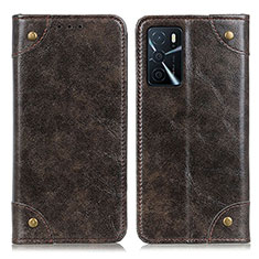 Coque Portefeuille Livre Cuir Etui Clapet M04L pour Oppo A54s Marron