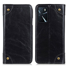 Coque Portefeuille Livre Cuir Etui Clapet M04L pour Oppo A54s Noir