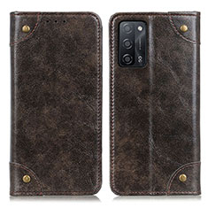 Coque Portefeuille Livre Cuir Etui Clapet M04L pour Oppo A55 5G Bronze