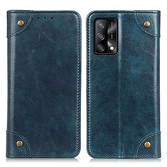 Coque Portefeuille Livre Cuir Etui Clapet M04L pour Oppo A74 4G Bleu