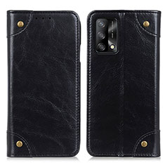 Coque Portefeuille Livre Cuir Etui Clapet M04L pour Oppo A74 4G Noir