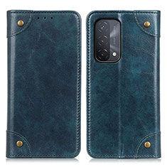 Coque Portefeuille Livre Cuir Etui Clapet M04L pour Oppo A74 5G Bleu