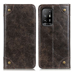 Coque Portefeuille Livre Cuir Etui Clapet M04L pour Oppo A94 5G Bronze