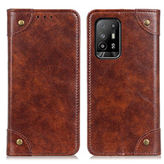 Coque Portefeuille Livre Cuir Etui Clapet M04L pour Oppo A95 5G Marron