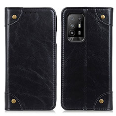 Coque Portefeuille Livre Cuir Etui Clapet M04L pour Oppo F19 Pro+ Plus 5G Noir