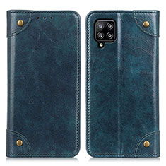 Coque Portefeuille Livre Cuir Etui Clapet M04L pour Samsung Galaxy A22 4G Bleu
