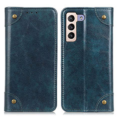 Coque Portefeuille Livre Cuir Etui Clapet M04L pour Samsung Galaxy S22 5G Bleu