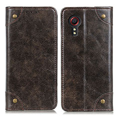 Coque Portefeuille Livre Cuir Etui Clapet M04L pour Samsung Galaxy XCover 5 SM-G525F Bronze