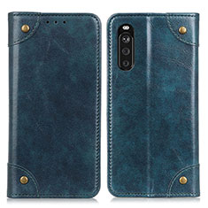 Coque Portefeuille Livre Cuir Etui Clapet M04L pour Sony Xperia 10 III Lite Bleu