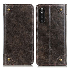 Coque Portefeuille Livre Cuir Etui Clapet M04L pour Sony Xperia 10 III Lite Bronze