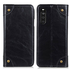 Coque Portefeuille Livre Cuir Etui Clapet M04L pour Sony Xperia 10 III Lite Noir