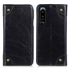 Coque Portefeuille Livre Cuir Etui Clapet M04L pour Sony Xperia 5 III Noir