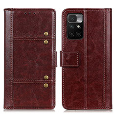 Coque Portefeuille Livre Cuir Etui Clapet M04L pour Xiaomi Redmi 10 4G Marron