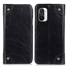 Coque Portefeuille Livre Cuir Etui Clapet M04L pour Xiaomi Redmi K40 5G Noir