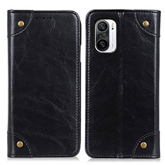 Coque Portefeuille Livre Cuir Etui Clapet M04L pour Xiaomi Redmi K40 Pro+ Plus 5G Noir