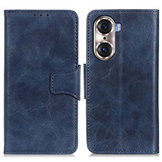 Coque Portefeuille Livre Cuir Etui Clapet M05L pour Huawei Honor 60 5G Bleu