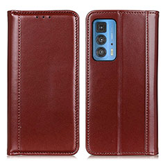 Coque Portefeuille Livre Cuir Etui Clapet M05L pour Motorola Moto Edge 20 Pro 5G Marron