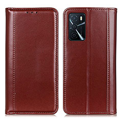 Coque Portefeuille Livre Cuir Etui Clapet M05L pour Oppo A16s Marron