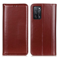 Coque Portefeuille Livre Cuir Etui Clapet M05L pour Oppo A53s 5G Marron