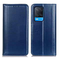 Coque Portefeuille Livre Cuir Etui Clapet M05L pour Oppo A54 4G Bleu