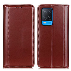 Coque Portefeuille Livre Cuir Etui Clapet M05L pour Oppo A54 4G Marron