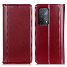 Coque Portefeuille Livre Cuir Etui Clapet M05L pour Oppo A74 5G Rouge