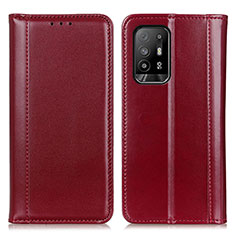 Coque Portefeuille Livre Cuir Etui Clapet M05L pour Oppo A94 5G Rouge