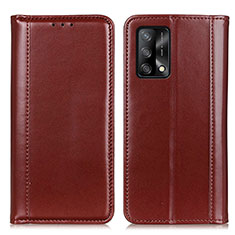 Coque Portefeuille Livre Cuir Etui Clapet M05L pour Oppo F19 Marron