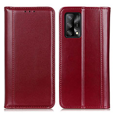 Coque Portefeuille Livre Cuir Etui Clapet M05L pour Oppo F19 Rouge