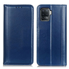 Coque Portefeuille Livre Cuir Etui Clapet M05L pour Oppo Reno5 F Bleu