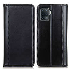 Coque Portefeuille Livre Cuir Etui Clapet M05L pour Oppo Reno5 F Noir