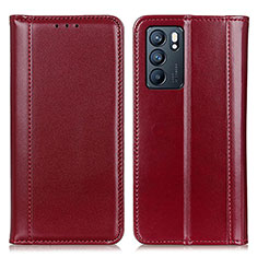 Coque Portefeuille Livre Cuir Etui Clapet M05L pour Oppo Reno6 5G Rouge