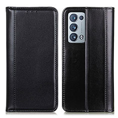 Coque Portefeuille Livre Cuir Etui Clapet M05L pour Oppo Reno6 Pro+ Plus 5G Noir