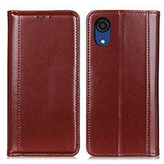 Coque Portefeuille Livre Cuir Etui Clapet M05L pour Samsung Galaxy A03 Core Marron