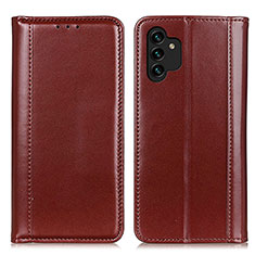 Coque Portefeuille Livre Cuir Etui Clapet M05L pour Samsung Galaxy A13 4G Marron