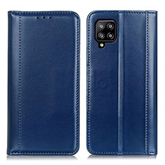 Coque Portefeuille Livre Cuir Etui Clapet M05L pour Samsung Galaxy A22 4G Bleu