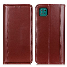 Coque Portefeuille Livre Cuir Etui Clapet M05L pour Samsung Galaxy A22s 5G Marron