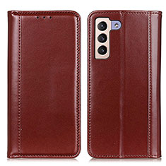 Coque Portefeuille Livre Cuir Etui Clapet M05L pour Samsung Galaxy S22 Plus 5G Marron