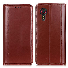 Coque Portefeuille Livre Cuir Etui Clapet M05L pour Samsung Galaxy XCover 5 SM-G525F Marron