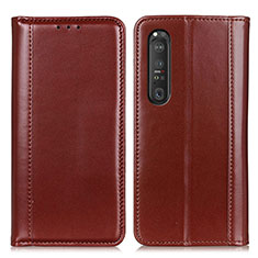 Coque Portefeuille Livre Cuir Etui Clapet M05L pour Sony Xperia 1 III Marron