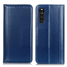 Coque Portefeuille Livre Cuir Etui Clapet M05L pour Sony Xperia 10 III Bleu