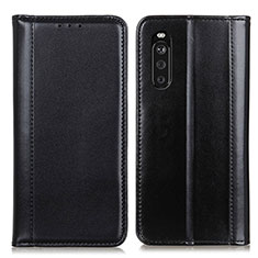 Coque Portefeuille Livre Cuir Etui Clapet M05L pour Sony Xperia 10 III SO-52B Noir