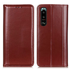 Coque Portefeuille Livre Cuir Etui Clapet M05L pour Sony Xperia 5 III Marron