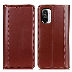 Coque Portefeuille Livre Cuir Etui Clapet M05L pour Xiaomi Redmi K40 5G Marron