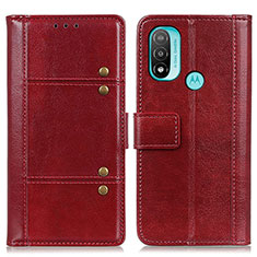 Coque Portefeuille Livre Cuir Etui Clapet M06L pour Motorola Moto E20 Rouge