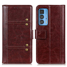 Coque Portefeuille Livre Cuir Etui Clapet M06L pour Motorola Moto Edge 20 Pro 5G Marron