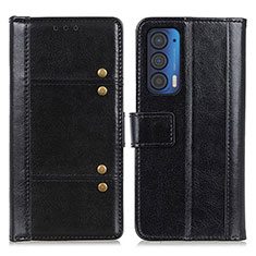 Coque Portefeuille Livre Cuir Etui Clapet M06L pour Motorola Moto Edge (2021) 5G Noir