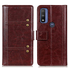 Coque Portefeuille Livre Cuir Etui Clapet M06L pour Motorola Moto G Pure Marron