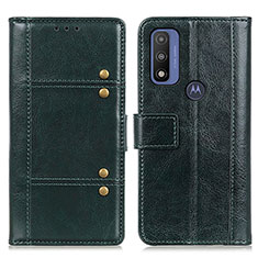 Coque Portefeuille Livre Cuir Etui Clapet M06L pour Motorola Moto G Pure Vert