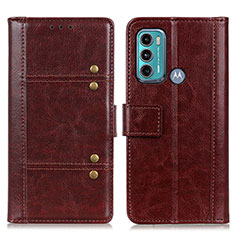 Coque Portefeuille Livre Cuir Etui Clapet M06L pour Motorola Moto G60 Marron